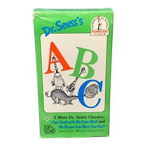 Dr Seuss's ABC plus 2 More Classics VHS Tape Beginner Book Video tested