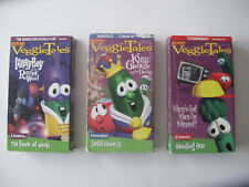 3 Veggie Tales VHS/Larry Boy & The Rumor/King George & the Ducky/Where's God