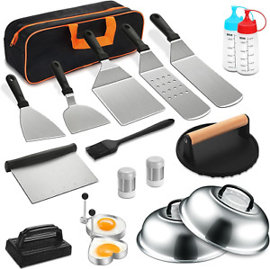 Barbecue Tool Set Must Have 19pcs Griddle Accessories Kit for Flat Top Grills