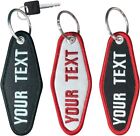 Personalised Keychain Embroidered Name Number key Tag Car ATV Motorcycle Keyring