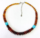 HSN Jay King Sterling Silver Amber Azure Peaks & Turquoise 20