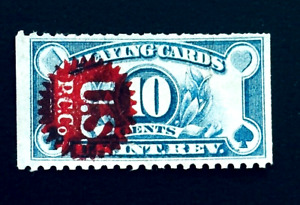 US Stamp - 1929 Playing Cards Revenue 10c Precancel Signed Mint NG PC-6