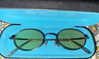 Vintage 5VE Gucci Small Boho Oval Wire Rim Yellow Lens Sunglasses Made In Japan