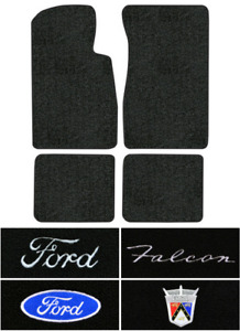 1963-1965 Ford Falcon Floor Mats - 4pc - Loop | Fits: 2DR, Convertible (For: More than one vehicle)