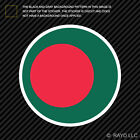 Round Bangladeshi Flag Sticker Die Cut Decal Self Adhesive Vinyl Bangladesh BGD