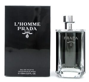 PRADA L'Homme Cologne 3.3 oz./ 100 ml. Eau de Toilette Spray for Men. New in Box