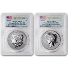 2023-S Set of 2 $1 Silver Morgan and Peace Dollar Reverse Proof PCGS PR70 FS