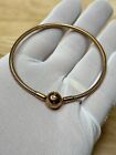 Authentic PANDORA R1 Rose Gold Plated Snake Ball Clasp Charm Bracelet 7.5