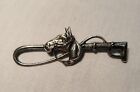 Sterling Silver 925 Whip & Horse Head Facing Left Brooch
