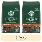 (2Pack) Starbucks Arabica Beans Pike Place Roast Medium Roast Ground Coffee 28Oz