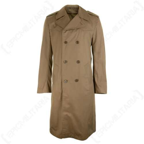 Original Italian Trench Coat - Olive Drab - Military Army Surplus - All Sizes
