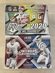 Lot Of 2 Football Sealed Blaster Boxes - 2020 Panini Mosaic + 2018 Contenders