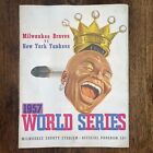 1957 World Series Official Program Milwaukee Braves vs New York Yankees