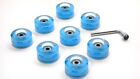8Pack Roller Skate Light-Up Wheels 52mm 99A Blue With Abec-9 Bearings