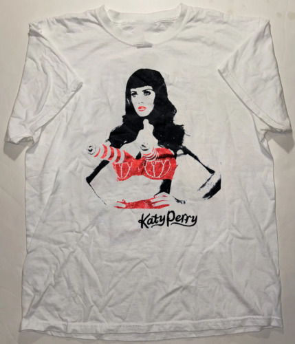 Katy perry 2010 Short Sleeve White All Size S-4XL Unisex T-Shirt TMB2385