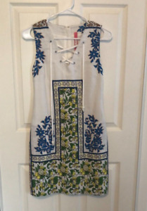 Plenty by Tracy Reese White for Anthropologie White & Floral Print Dress XS