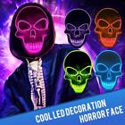 Halloween LED Skull Mask Horror Ghost Party Unisex, Mascara De Calavera Con Luz