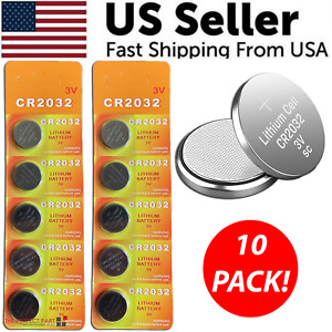 10 x LITHIUM BATTERY 3V CR2032 CR 2032 BR2032 DL2032 Remote Button Cell Watch