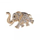 ZARD Elephant Clear Crystal Rhinestone Animal Gold Tone Brooch Pin