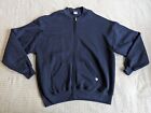 Russell Athletic Sweater Adult XXL 2XL Blue Full Zip Cardigan Vintage Fleece