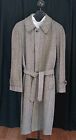 Botany 500 man's vintage  gray tweed classic style belted overcoat size 44L