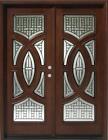 Memorial Day Sale!!!!Solid Wood Mahogany Front Door Pre-hung&Finished DMH7588-5