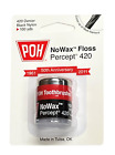 POH 420 No Wax Black Dental Floss, 4 pack, Unwaxed 400 Yards Total, New