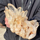 3.97LB Natural white crystal cluster point mineral specimen Chakras Healing