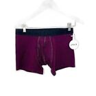 Pact Boxer Brief shorts size Medium Plum purple NWT Men's Loungewear Underwear