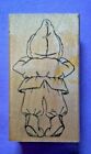 Art Impressions Rubber Stamp Wood Mount T1696 Back Of Garden Gnome Elf VTG