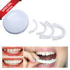 NEW SnapOn Upper Lower False Teeth Dental Veneers Dentures Fake Tooth Cover Set