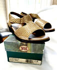 SAS Suntimer Beige CRoc Leather Slingback Heeled Comfort Sandals Sz 9 W