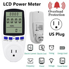 US Plug-in Electricity Power Usage Consumption Meter Energy Monitor LCD Digital