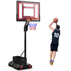 Outdoor Portable Basketball Hoop System 5-10 FT Adjustable W/Weight Bag Wheels