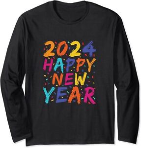 Happy New Year 2024 Family Matching Celebration Gift Long Sleeve T-Shirt