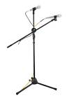 Rockville GIGSTAND DUAL Microphone Mic Stand For Studio Audio Music Recording