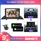 For BMW X3 E83 2004-2012 Android 13 Car GPS Stereo Radio CarPlay Bluetooth 64G (For: 2004 BMW X3 2.5i 2.5L)