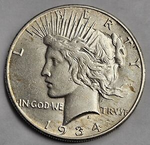 1934-S Peace Silver Dollar *SHARP,BETTER DATE*