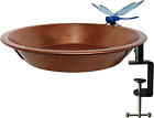 Deck Mounted Bird Bath for Outdoors, 11.5 Inches Metal Birdbath Bowl with Adjust