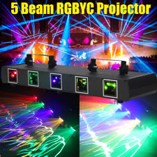 5 Lens RGBYC Laser Lighting Strobe LED Projector Stage Light DMX DJ Disco Show