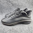 Ecco ST.360 Shoes Mens 11-11.5 EU 45 Black Leather Casual Comfort Sneaker