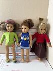 Lot 3 American Girl Doll Blue Green  Eyes Hair Blonde In Excellent Condition
