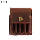 Tourbon Leather Rifle Bullets Ammo Holder Pouch Cartridge 5 Rounds Shell Wallet