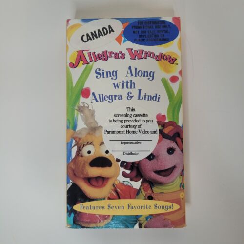 Allegra's Window Sing Along with Allegra & Lindi VHS 1998 Promo Screener TESTED