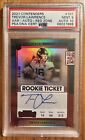 2021 Contenders Trevor Lawrence Variation Red Zone On Card Auto PSA 9 Auto 10
