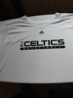Boston Celtics Shirt Men's 4XL White Short Sleeve Basketball T-Shirt NBA Adidas