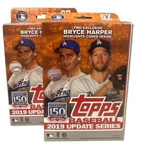 LOT of (2) 2019 Topps Update Series Baseball Hanger Boxes Tatis Jr RC Year