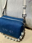 Dior Beaute GWP Gift Pouch Clutch Toiletry Cosmetic Bag Denim convertible pouch