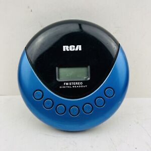 New ListingRCA RP3013 Black & Blue Digital Readout Portable Built-In FM Radio CD Player