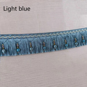 1M Curtain Sewing Tassel Beaded Fringe Trimming Braid Trim Upholstery Accessory